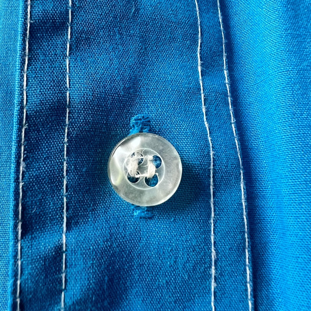 Vintage Blue Button Down Shirt - Picture 3 of 8